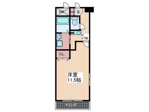 ｼﾞｪｲｼﾃｨﾐﾗｲｴ大手町(1404)の物件間取画像